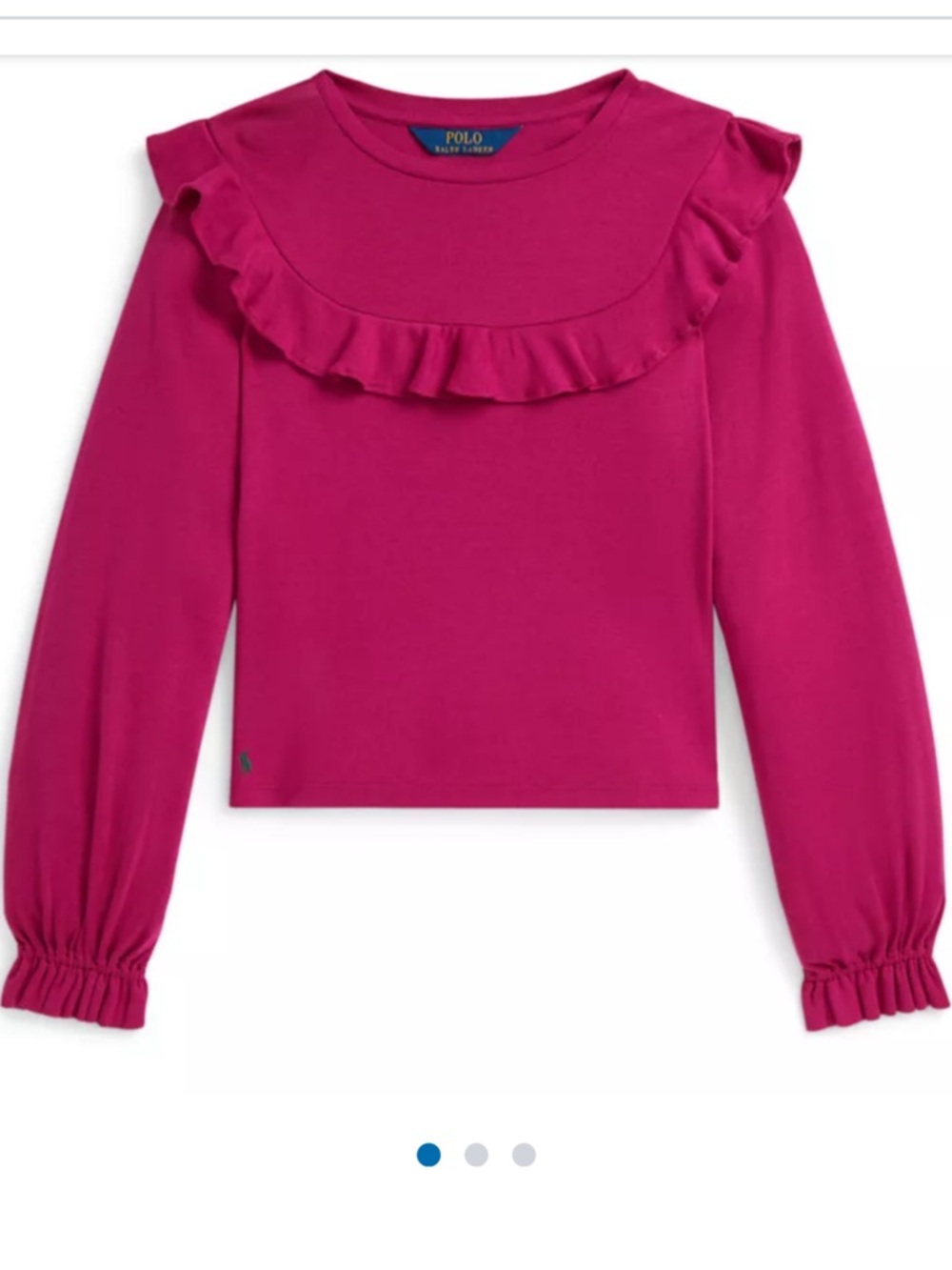 Polo by Ralph Lauren Pink Long-Sleeve Cotton Top